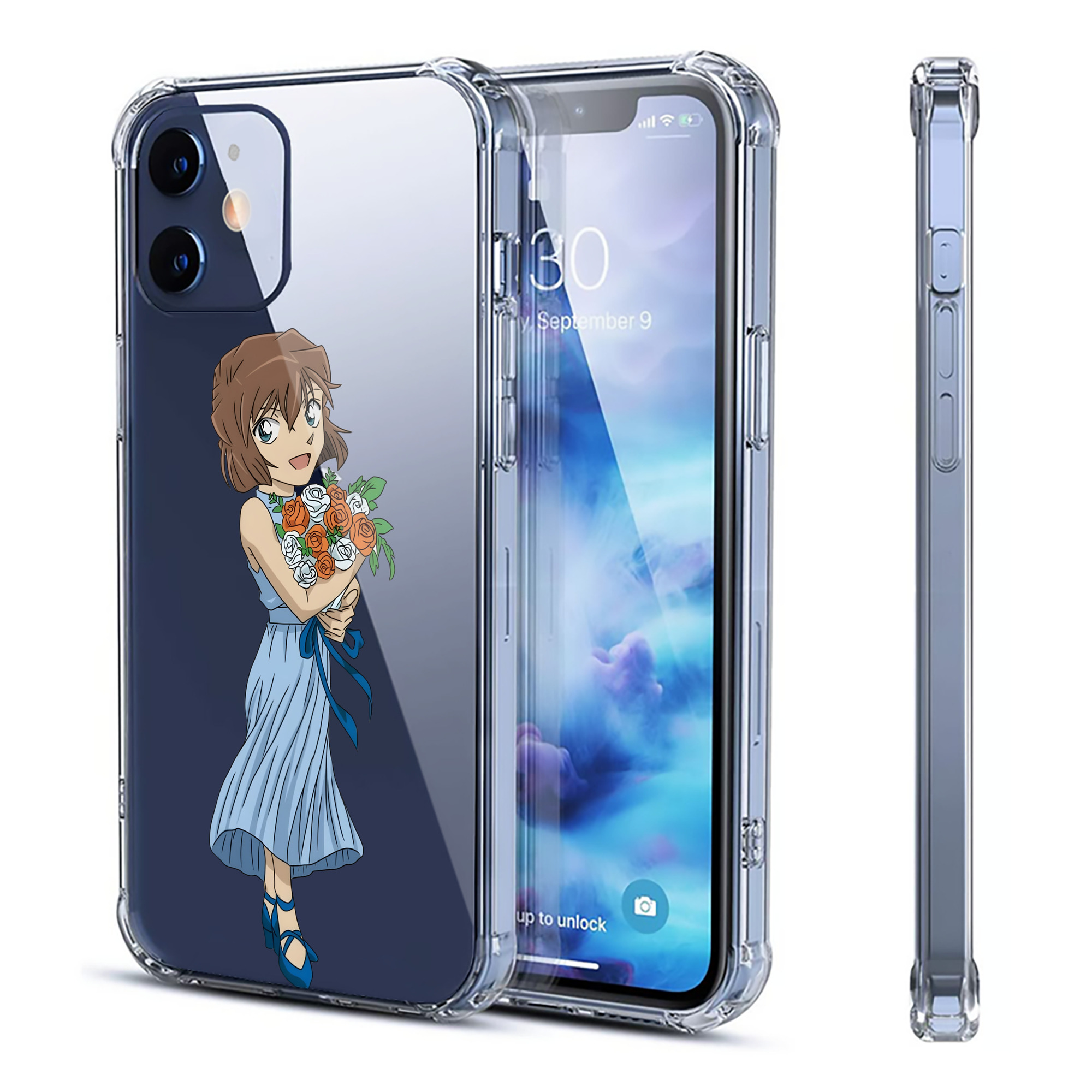 （画像用） 名探偵コナン 灰原 哀 はいばら あい Detective Conan Anita Hailey、Vi Graythorn Haibara Ai 【iPhone 12シリーズ対応】透明スマホケース（クリアソフトケース）